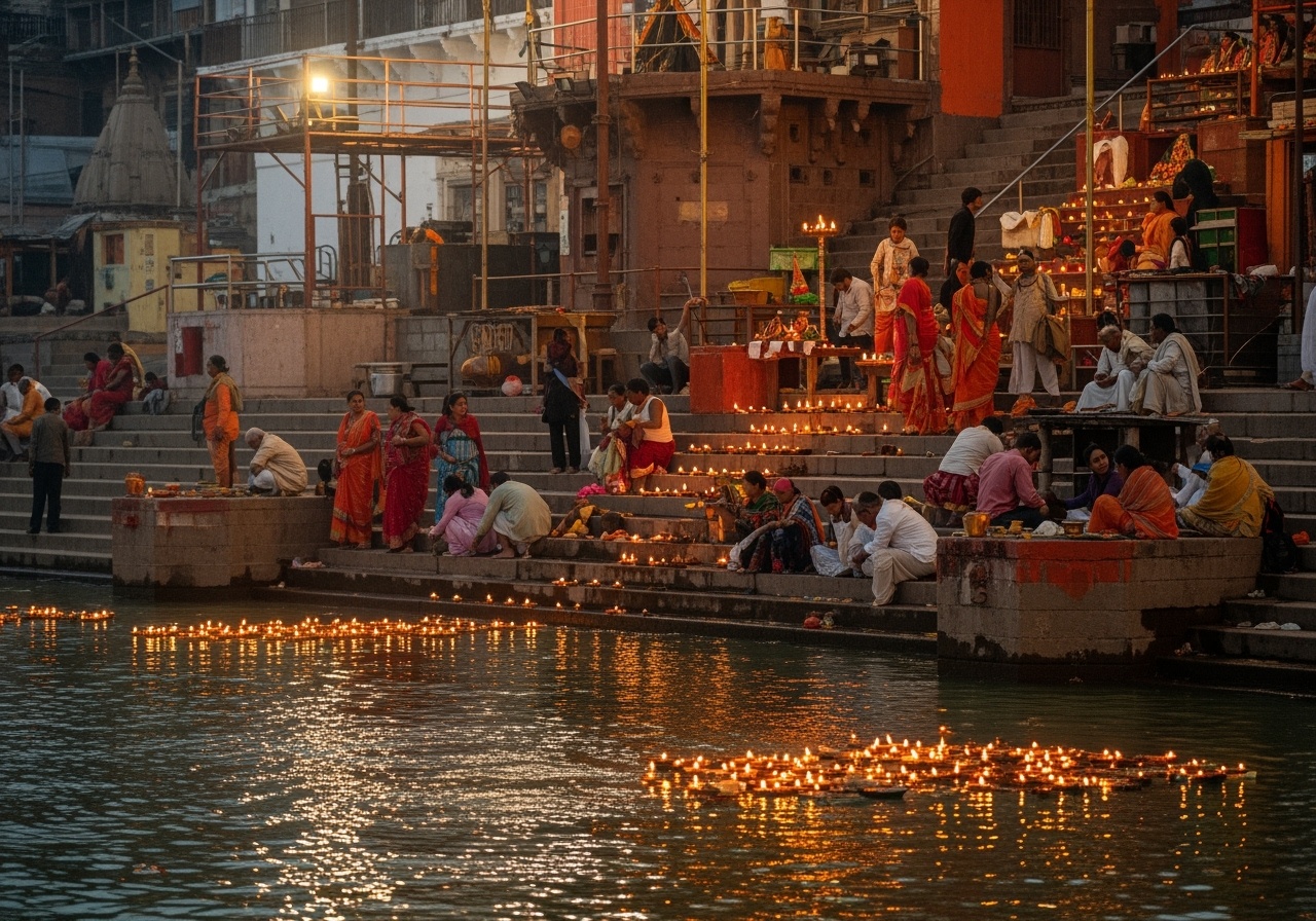 Festival celebration at Har Ki Pauri