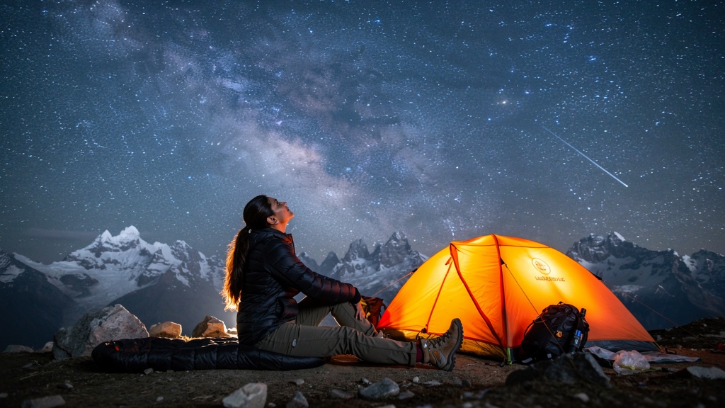 Himalayan milky way stargazing campsite