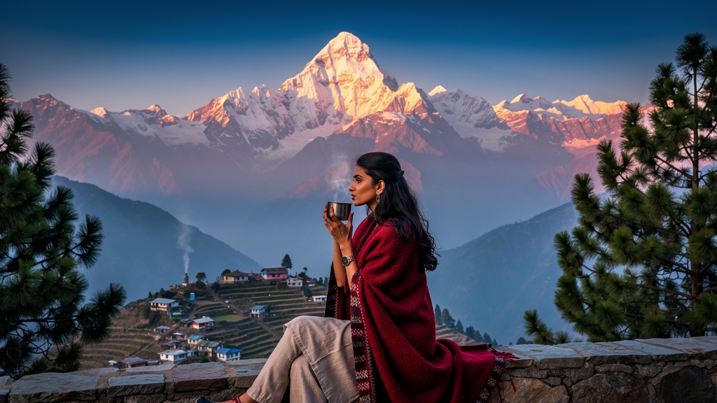Nanda Devi peak view from Kausani