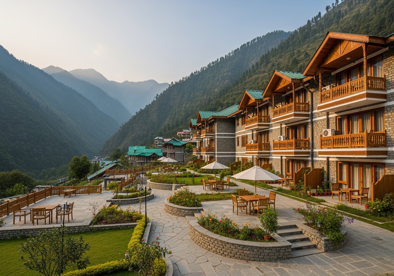 Luxury mountain resort in Uttarakhand