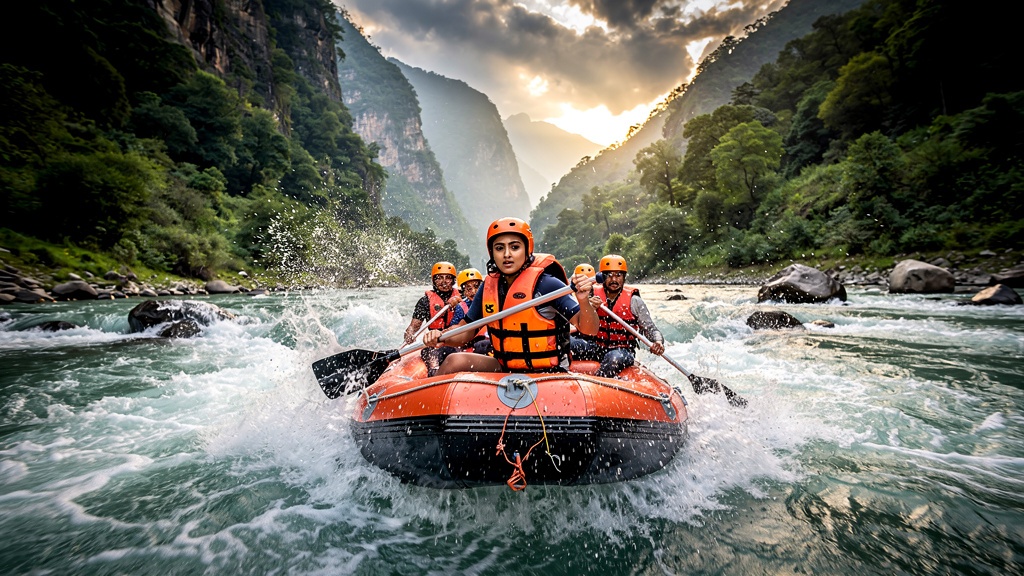 White water rafting on the Ganges in Rishikesh